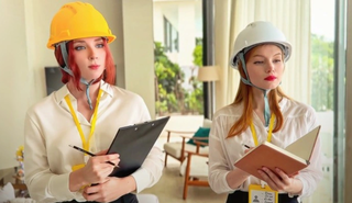 Шаловливая домработница сосет и трахается во время инспекции