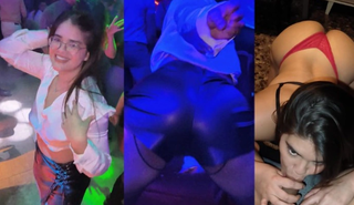 Развратная красотка трахается с незнакомцем на вечеринке после горячих танцев