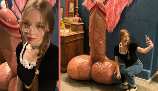 Скромная школьница предпочитает ГИГАНТСКИЕ фаллосы